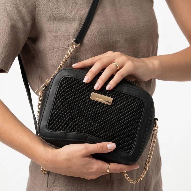 black Unze London "ELVINA" crossbody bag - view 2