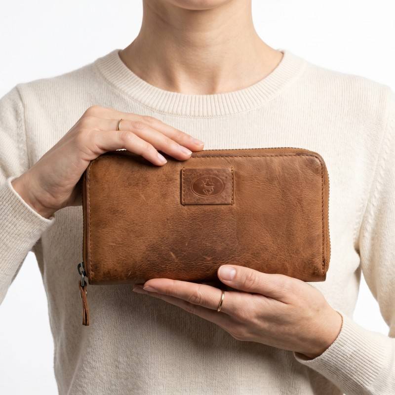 Real leather long wallet - view 2