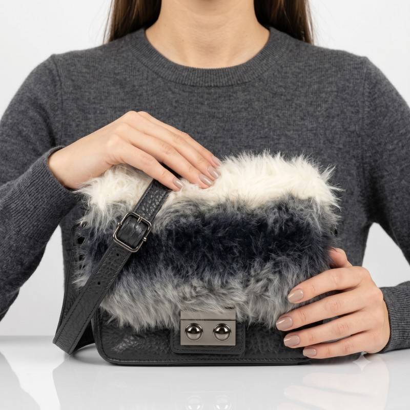 Atmosphere branded goat original fur stylish Crossbody  - view 2
