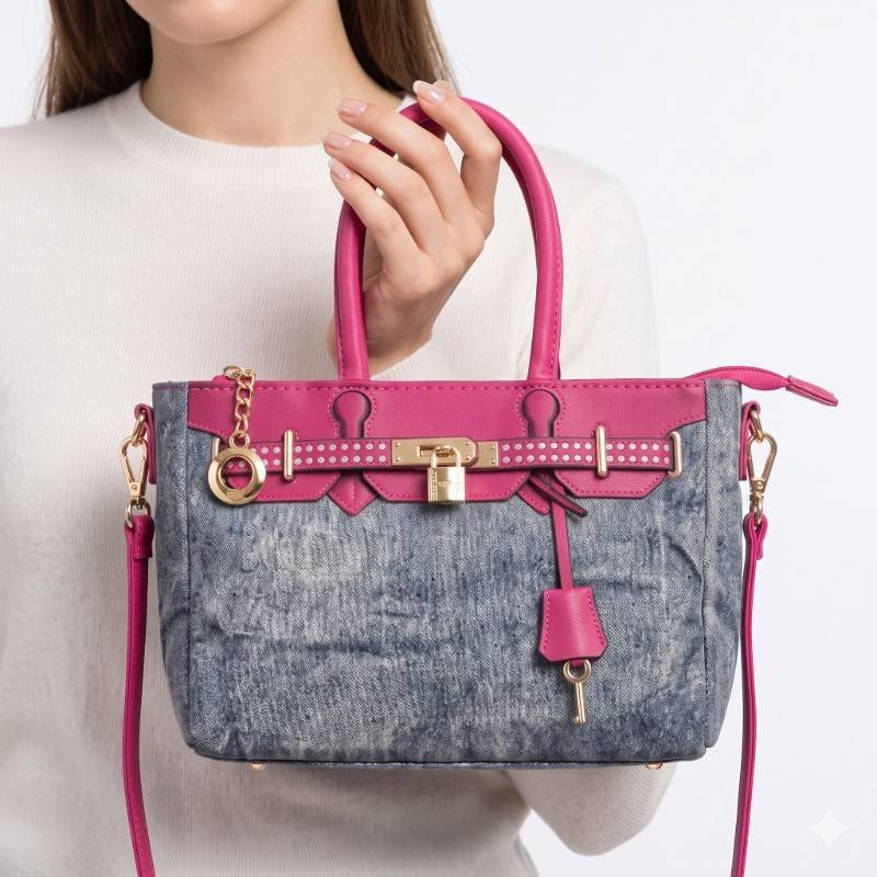 Dual Colour Contrast Mini Handbag + Crossbody - view 2