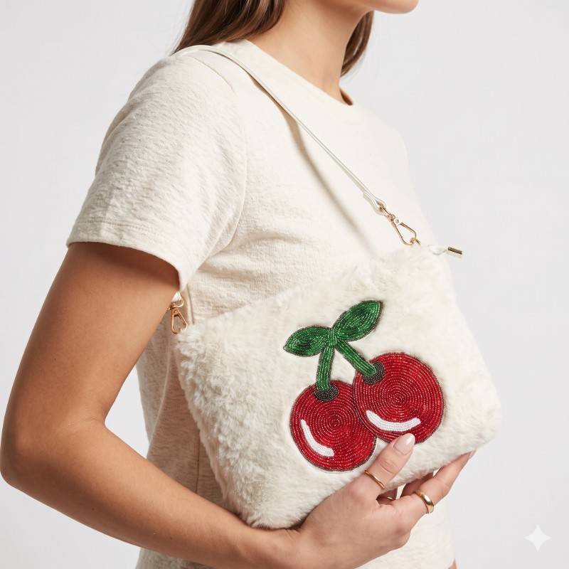 fashionable cherry fur Crossbody - view 2