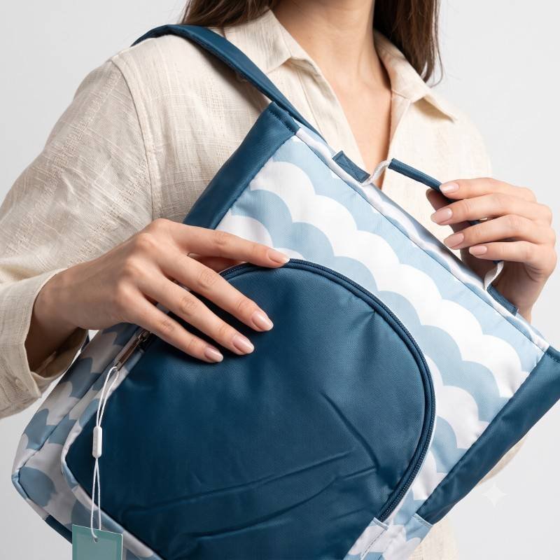 Blue and white Cooler Bagpack 7.5 Gallons - view 2