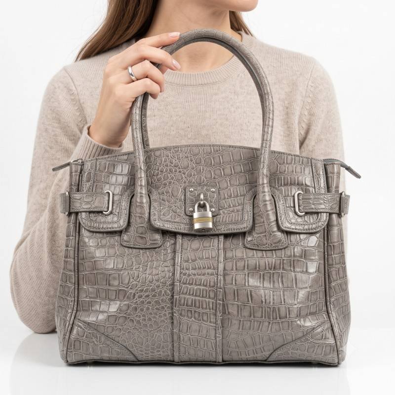Crocodile jelly leather  hand bag - view 2