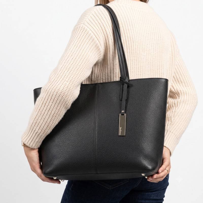 Black leather Handbag - view 2