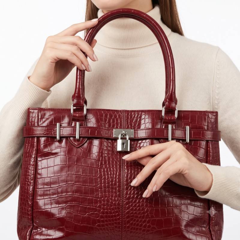 Red stylish handbag - view 2