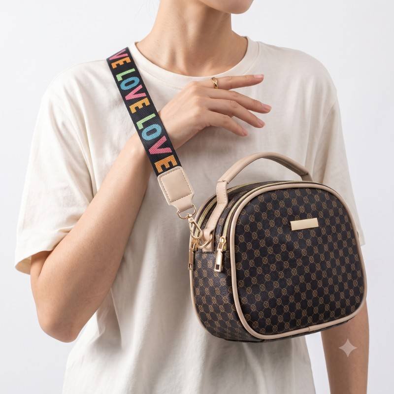 Girls Simple Fashion Diamond Letters Printed Crossbody - view 2