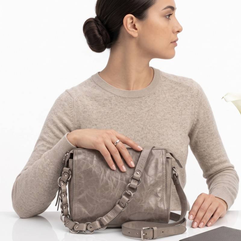 Grey texture Fancy strap cross body - view 2