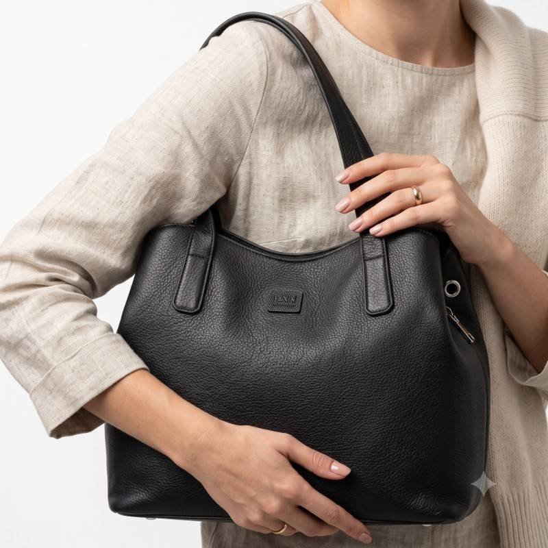 Lycke oslo black leather handbag - view 2