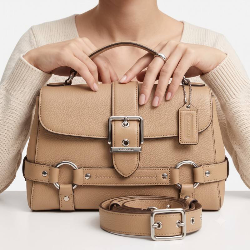 Beige colour  leather stylish crossbody - view 2