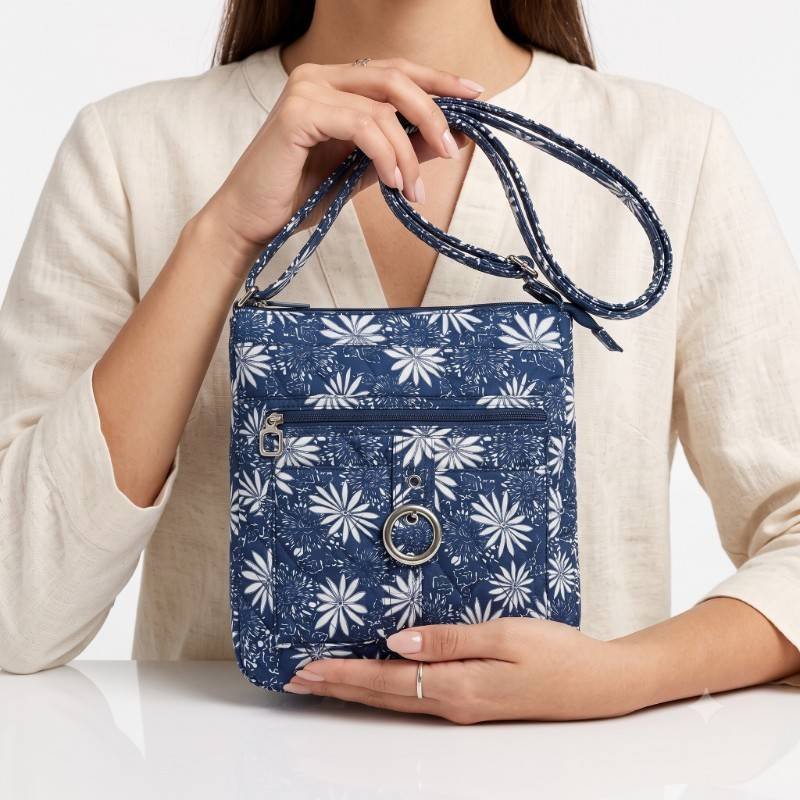 Multiple positions floral print crossbody - view 2
