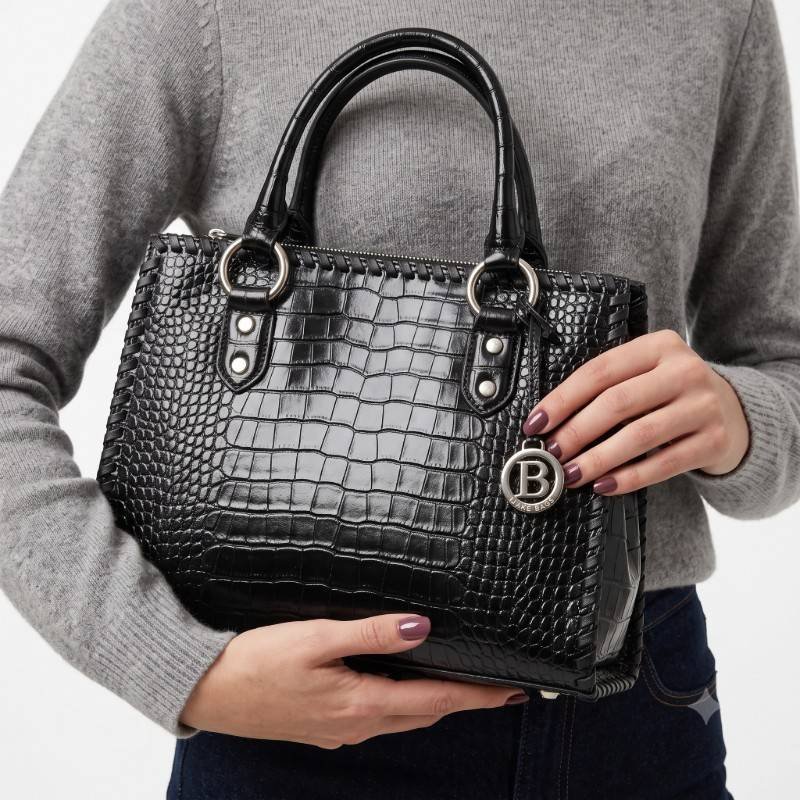 Bluaggi black crocodile jelly hand bag - view 2