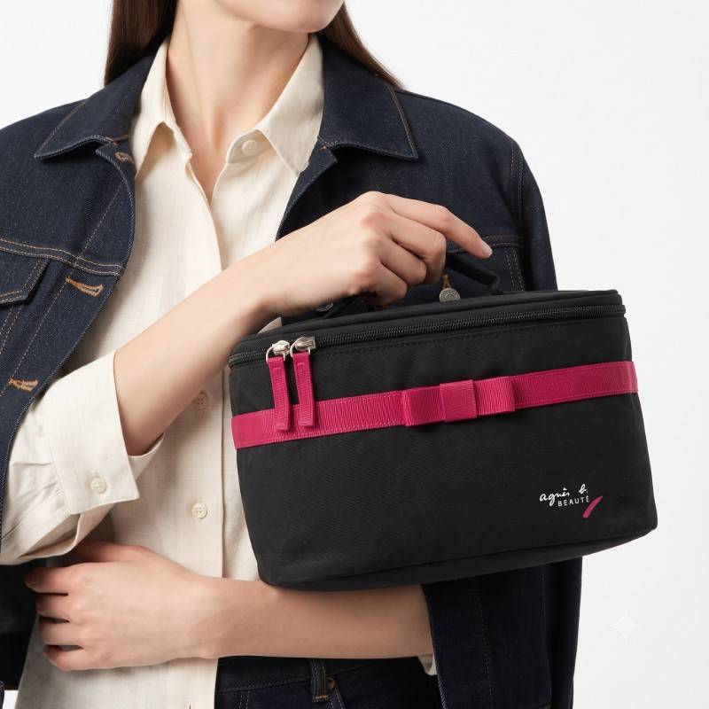 Agnès B. Beauté Ribbon Vanity Case / Cosmetic Pouch - view 2