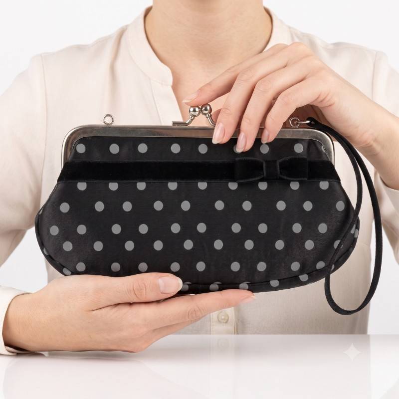Retro Chic Polka Dot Clutch - view 2