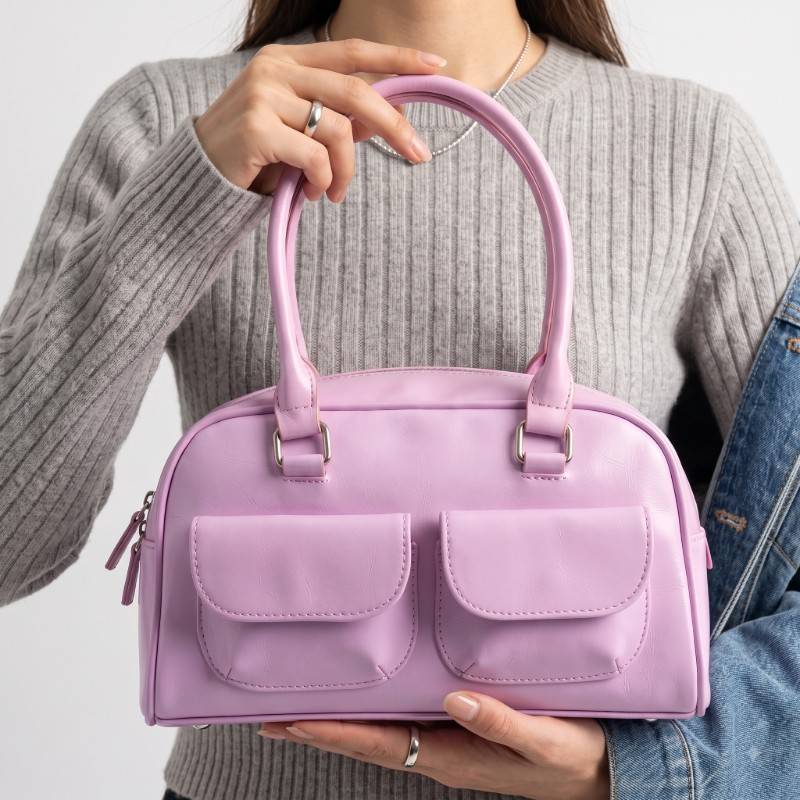 Beautiful stylish soft pink colour hand carry bag - view 2
