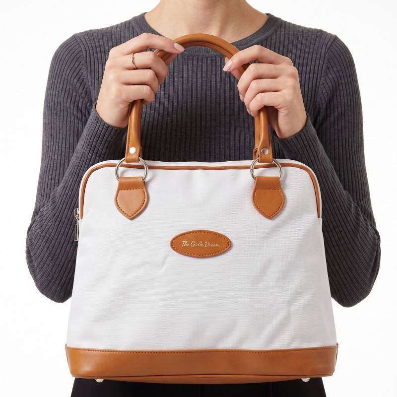 Velka kabelka branded white + leather Handbag - view 2