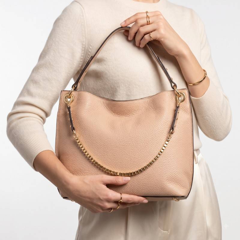 slouchy parfoise branded hobo-style bag view 2