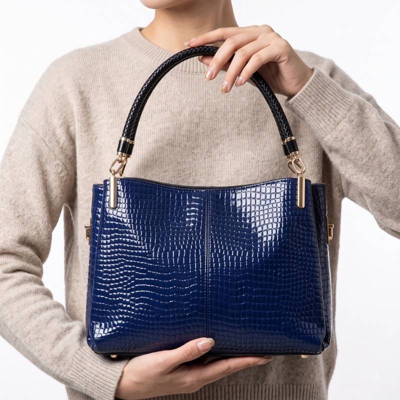 AG branded  Premium Royal Blue Croco-Embossed - view 2