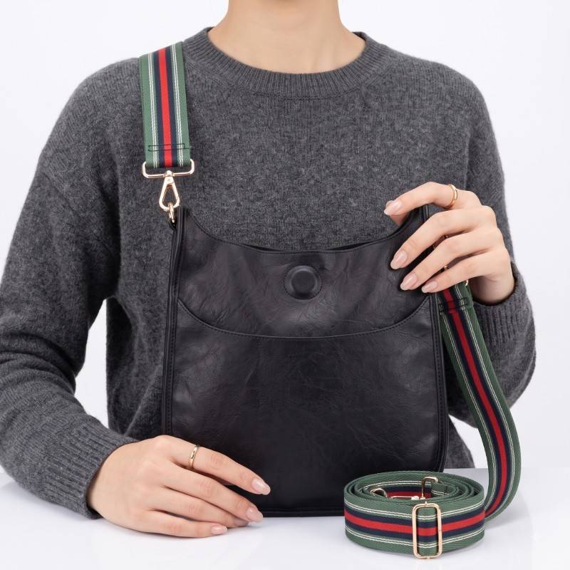 Vegan Leather Crossbody Messenger Bag view 2