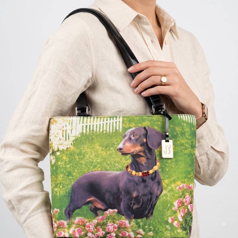 Sausage Dog Garden Print Handbag - view 2
