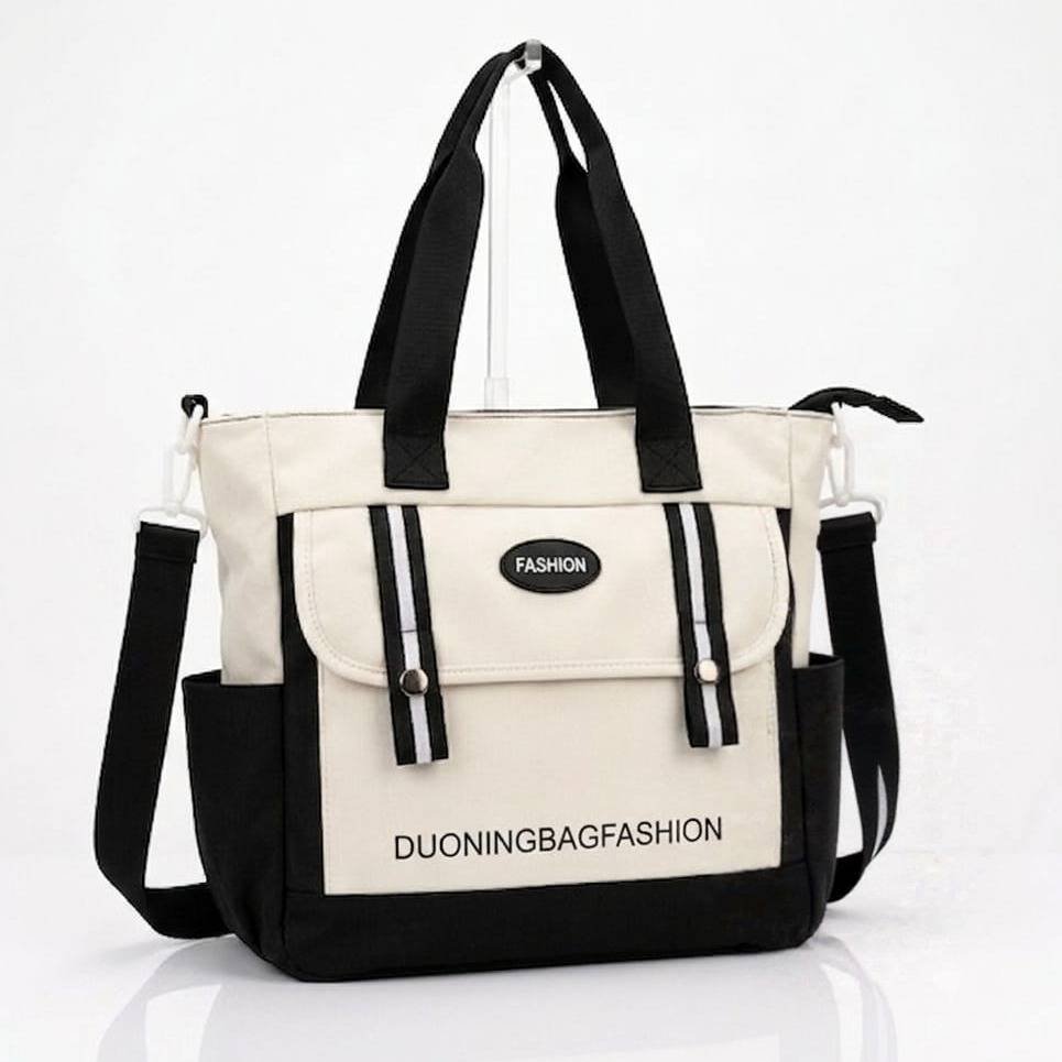 Premium Canvas Tote Bag with Crossbody Strap